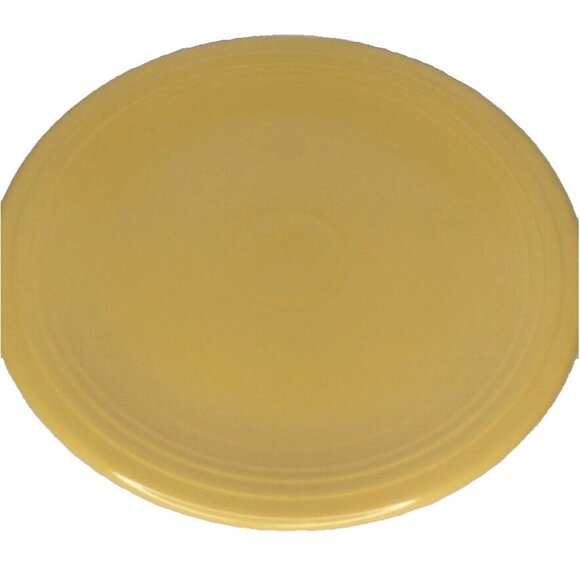 Vintage Homer Laughlin Fiesta Plate Yellow Round Cake Charger Chop 1950-60s HLO - Picture 1 of 8